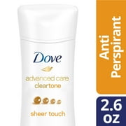 Dove Advanced Care ClearTone Sheer Touch Antiperspirant, 2.6 oz