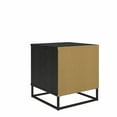 thumbnail image 2 of Novogratz Kelly Nightstand, Faux Rattan & Black Oak, 2 of 9
