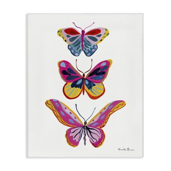 Stupell Industries Small to Large Butterflies Insects Painting Wrapped Canvas Art Print Wall Art, 16 x 20