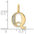 thumbnail image 4 of 14K Yellow Gold Diamond Letter Q Initial Pendant(Length 16.94) - Jbsp, 4 of 5