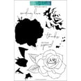 thumbnail image 2 of Concord & 9th Clear Stamps 6"X8"-Painted Rose, 2 of 2