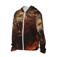 thumbnail image 2 of KLL Cool Flame Lion A Print Men's Women’s UPF 50+ Sun Protection Outdoor Hoodie Jacket Long Sleeve Fishing Hiking Performance Shirt-Small, 2 of 6