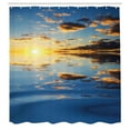 thumbnail image 2 of Ambesonne Mystic Shower Curtain, Tropical Vivid Scenery, 69"Wx70"L, Yellow Blue, 2 of 4