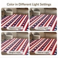 thumbnail image 7 of ODIKA 3'x5' Ultra-Soft Throw Mat, July Fourth Independence Patriotic Interlocking Stars Stripe None Washable, Bare feet friendly, Easy Care Indoor rug for Bedside, Vanity, 7 of 7
