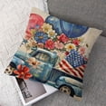 thumbnail image 7 of nygtbtfer Outdoor Pillow Covers Set of 2,Farm Truck USA Flag Decorative Waterproof Throw Pillow Case Retro Soft Cozy Cushion Pillowcases 12x12in, 7 of 7
