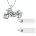 thumbnail image 3 of Motorcycle Urn Necklace for Men Women Ashes Cremation Jewelry Stainless Steel Keepsake Memorial Pendent for Ash Holder, 3 of 8
