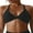Black, variant on Charmo Womens Front Twist Sports Bra Stappy Padded Yoga Bra
