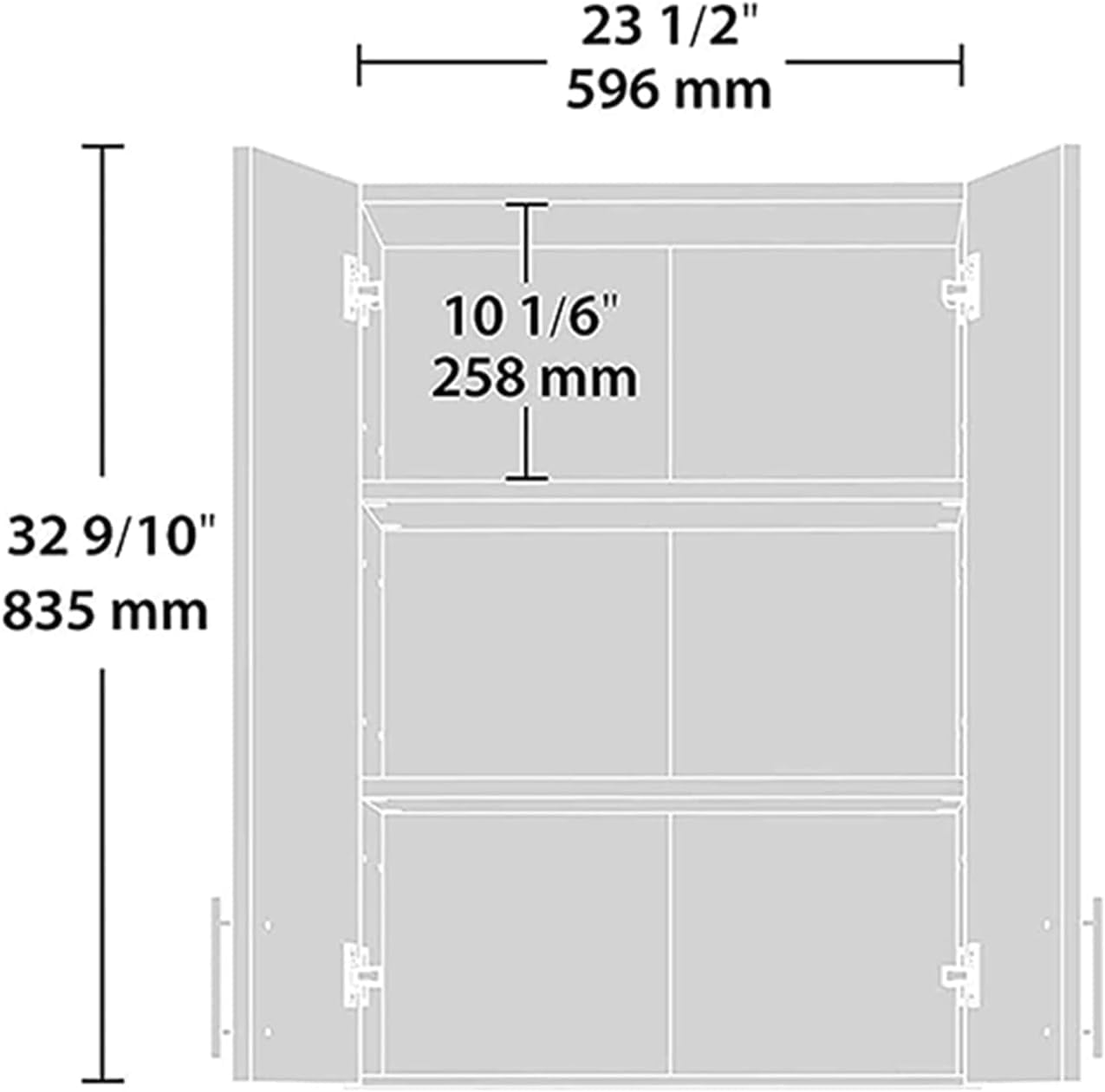 Landmok Wall Cabinet Laundry Room, Medicine Cabinet for Kitchen Bathroom Garage, Wall Storage Cabinet with Adjustment Shelves ,White (2 Pack)