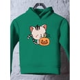 thumbnail image 3 of Cute Kittyboo Jack-O-Lantern Hoodie Toddler -Image by Shutterstock,  4 Toddler, 3 of 4