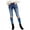 Blue - turquoise, variant on Womens Blue Busted Knee Casual Jeans 25 Waist