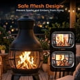 thumbnail image 3 of BALI OUTDOORS Chiminea Outdoor Fireplace Wood Burning Fire Pit Cast Iron Fire Pit Chiminea, 3 of 11