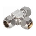 thumbnail image 2 of 2pcs KTPE Tipo neumático Tipo Níquel Pizarra Níquel Pipe de compresión de cobre Conector de 3 maneras Conector para tubo de acero de aluminio de latón, 2 of 5