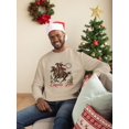 thumbnail image 2 of Santa Cowboy Rodeo Festive Men's Sweatshirt, 2 of 4