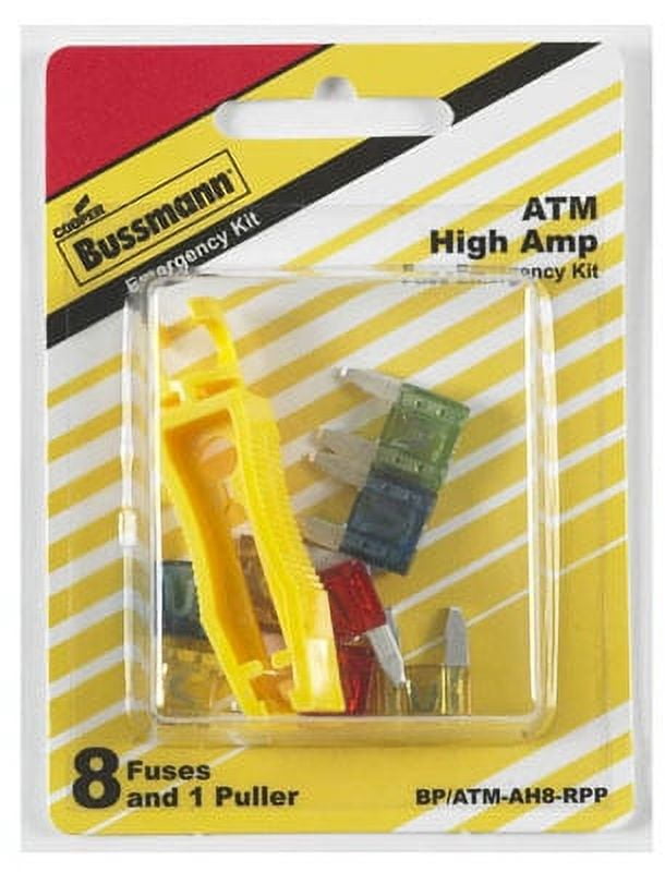 Bussmann Series 8 Piece ATM/Mini Emergency Fuse Assortment Kit, BP/ATM-AH8RPPWM (multicolor)