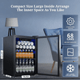 thumbnail image 6 of Auseo 1.7 Cu. ft Mini Beverage Cooler -68 Cans Mini Refrigerator, Glass Door, for Soda Beer or Wine, Small Beverage Dispenser for Home/Office/Bar, 6 of 10
