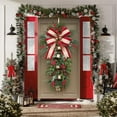 thumbnail image 5 of Christmas Door Cover Snowman Christmas Tree Wreath Banner Winter Holiday Decor for Front Door Photo Background Home Party, 35x71in, 5 of 6