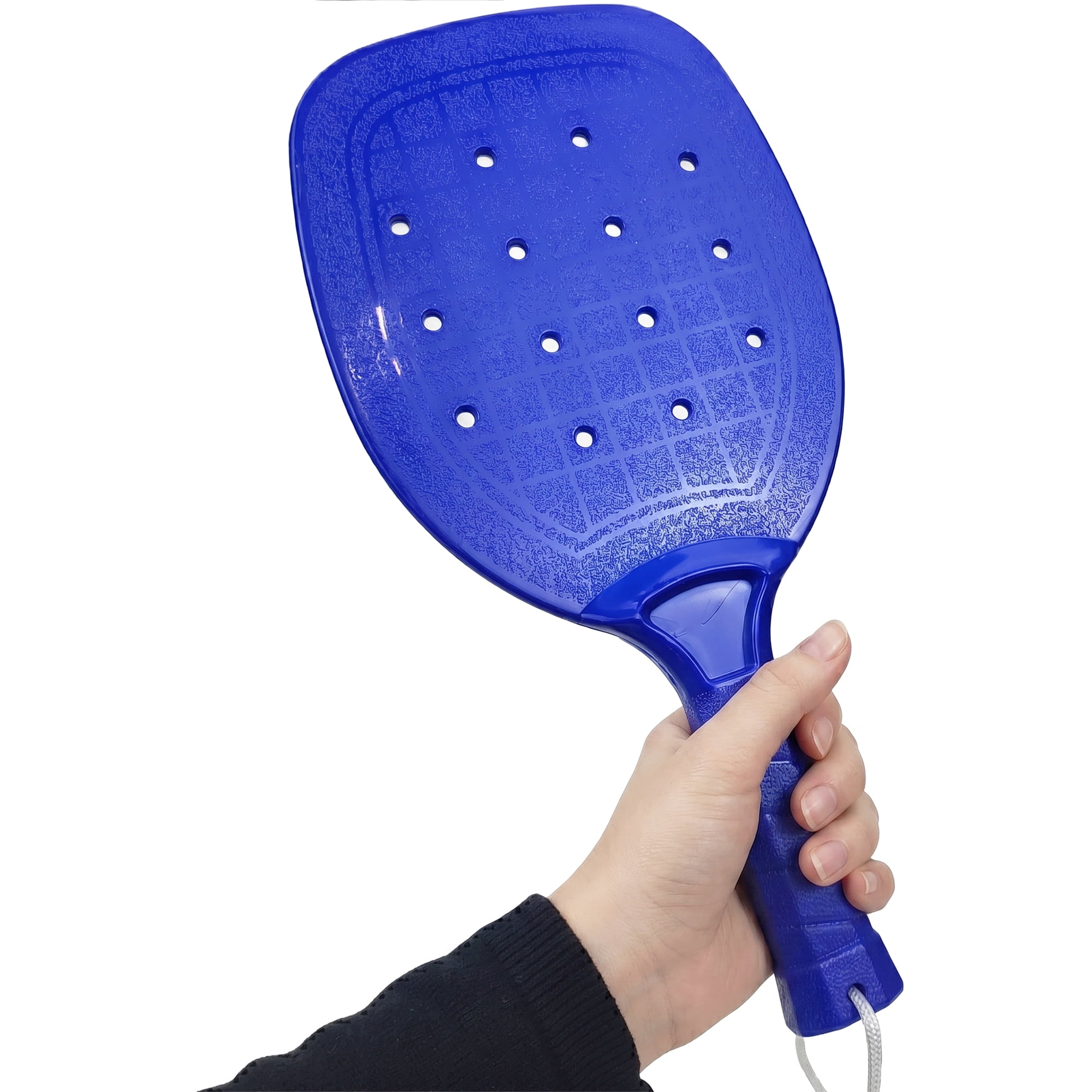 PRISP Set of Pickleball Racquets - 6 Coloured Sturdy Plastic Paddles 15 in