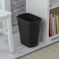 thumbnail image 5 of Sterilite 3 Gallon Trash Can, Open Plastic Trash Can for Small Spaces or Under the Sink, Black, 6 Count, 5 of 9