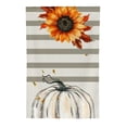 thumbnail image 2 of ONETECH Sunflower Pumpkin Striped Garden Flag 12x18in Halloween Decorations Burlap Yard Flag White, 2 of 6