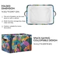 thumbnail image 2 of Yayeee Canvas Storage Basket with Handles for Shelves Fabric Bins Closet Organizer, Art Plants, 2 of 8