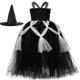 thumbnail image 4 of Disfraz de araña para niñas, vestido largo con tutú negro, telaraña, ropa de bruja para Halloween, disfraces de fiesta de carnaval para niños, 4 of 5