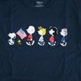 thumbnail image 2 of Peanuts Gang American Flag Junior Women's Crop Top T-Shirt, 2 of 2