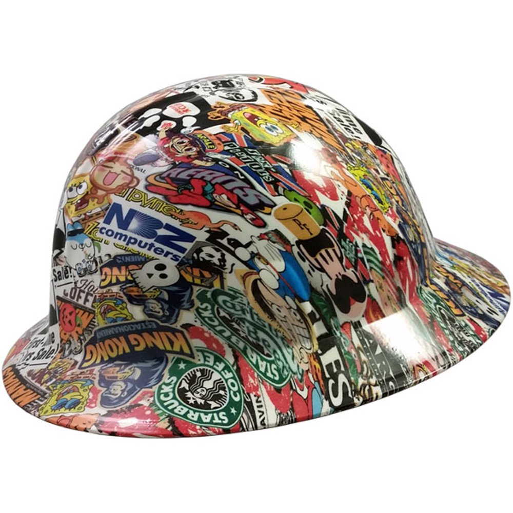 Hydro Dipped Hard Hats Full Brim Style