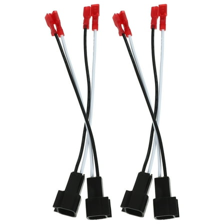 WASHWEPE 4Pcs Black Plastic Speaker Wire Harness for Car Stereo Installation