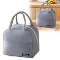 thumbnail image 2 of Lunch Bag for Women Men,Reusable Leakproof Lunch Tote with Thermal Lining,Heavy-Duty Insulated Portable Lunch Box Cooler Bag for Work,Office,Picnic,Beach & Travel,9.05x5.51x7.87 inch (Grey), 2 of 6