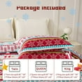 thumbnail image 2 of Beartech 3 piece Christmas Quilt Set Twin Size Christmas Bedding Set Xmas Decor Gift Microfiber Quilts Cover Soft Holiday Bedding Bedspread Set with 1 Quilt & 2 Pillowshams, 2 of 7