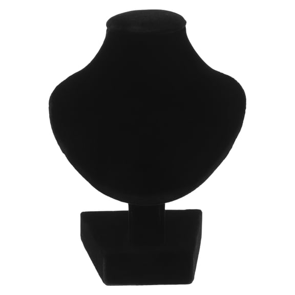 TABLZONE Jewelry Stand Necklace Mannequin Display Black Velvet Fabric 1Pack Realistic Neck Model