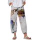 thumbnail image 2 of ICHUANYI Clearance Women's Casual Trousers Loose Printed Elastic Waist Long Pants With Pocket(Black, XXL) ICHUANYI WER2023080901014, 2 of 5
