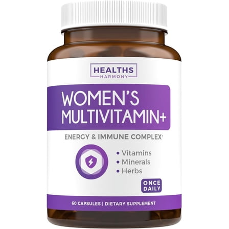 Healths Harmony Women’s Multivitamin Plus, Energy and Immune Complex Multivitamin, 60 Capsules