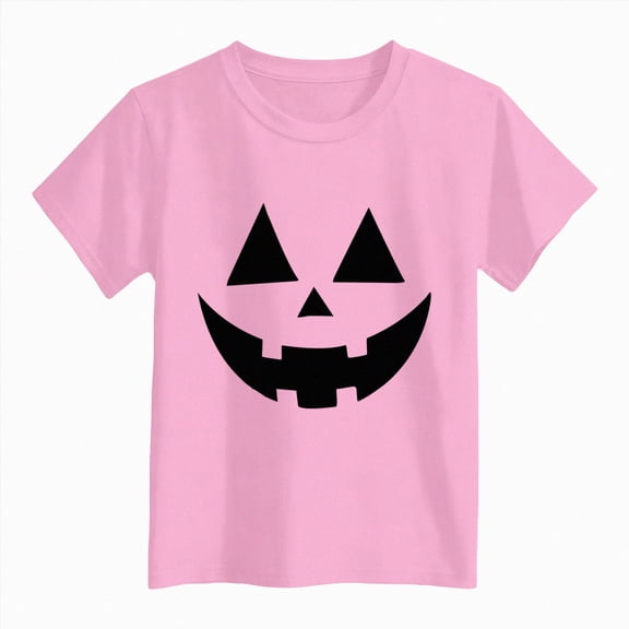 Enyan Halloween Shirts for Boys Toddler Short Sleeve Spooky Season Graphic Tees Kid Boy Pumpkin Face T-Shirt Top