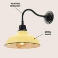 thumbnail image 4 of JONATHAN Y Aurora 12.25" 1-Light Farmhouse Industrial Indoor/Outdoor Iron LED Gooseneck Arm Outdoor Sconce, Matte Yellow, 4 of 8