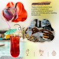 thumbnail image 5 of 150 Pcs Umbrella Colourful Drinking Straws for Cocktail Decoration, 5 of 5