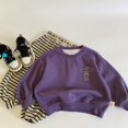 thumbnail image 5 of Ropa para niños, sudadera con capucha para niños, otoño 2024, nueva camiseta holgada con estampado de dibujos animados que combina con todo, informal, a la moda, con letras para niños y niñas, 5 of 5