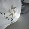 thumbnail image 4 of Ajustable Joyería para Mujeres Anillos Abiertos Ajustable Boda y Accesorios Chicas Volando Mariposas Anillo de Plata Anillo de Cristal, 4 of 8