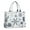 Blue Christmas Snowflake, variant on Large Capacity Tote Bag,Blue Christmas Santa and Snowman Pattern Handbag Fashion Luxury Tote Bag,15.7"x13"x 5.1" Inches,Laptop Compatible