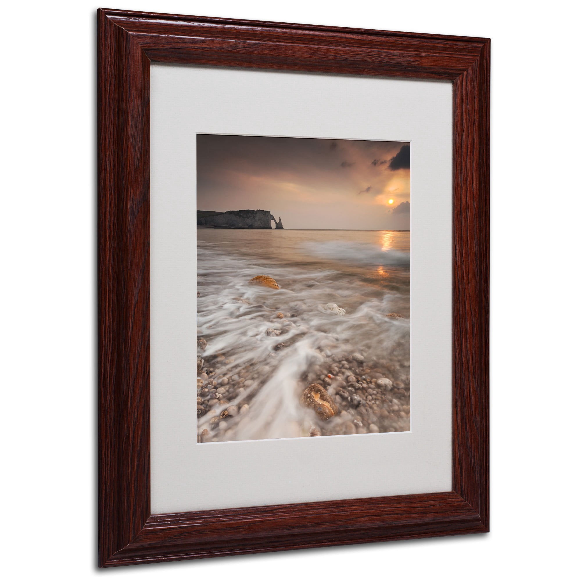 Trademark Fine Art "Etretat" Framed Canvas Art by Mathieu Rivrin