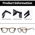 thumbnail image 4 of LJCZKA Blue Light Blocking Glasses for Men Women Retro Small Round Frame Computer Eyeglasses Anti Eyestrain Clear Frame, 4 of 8