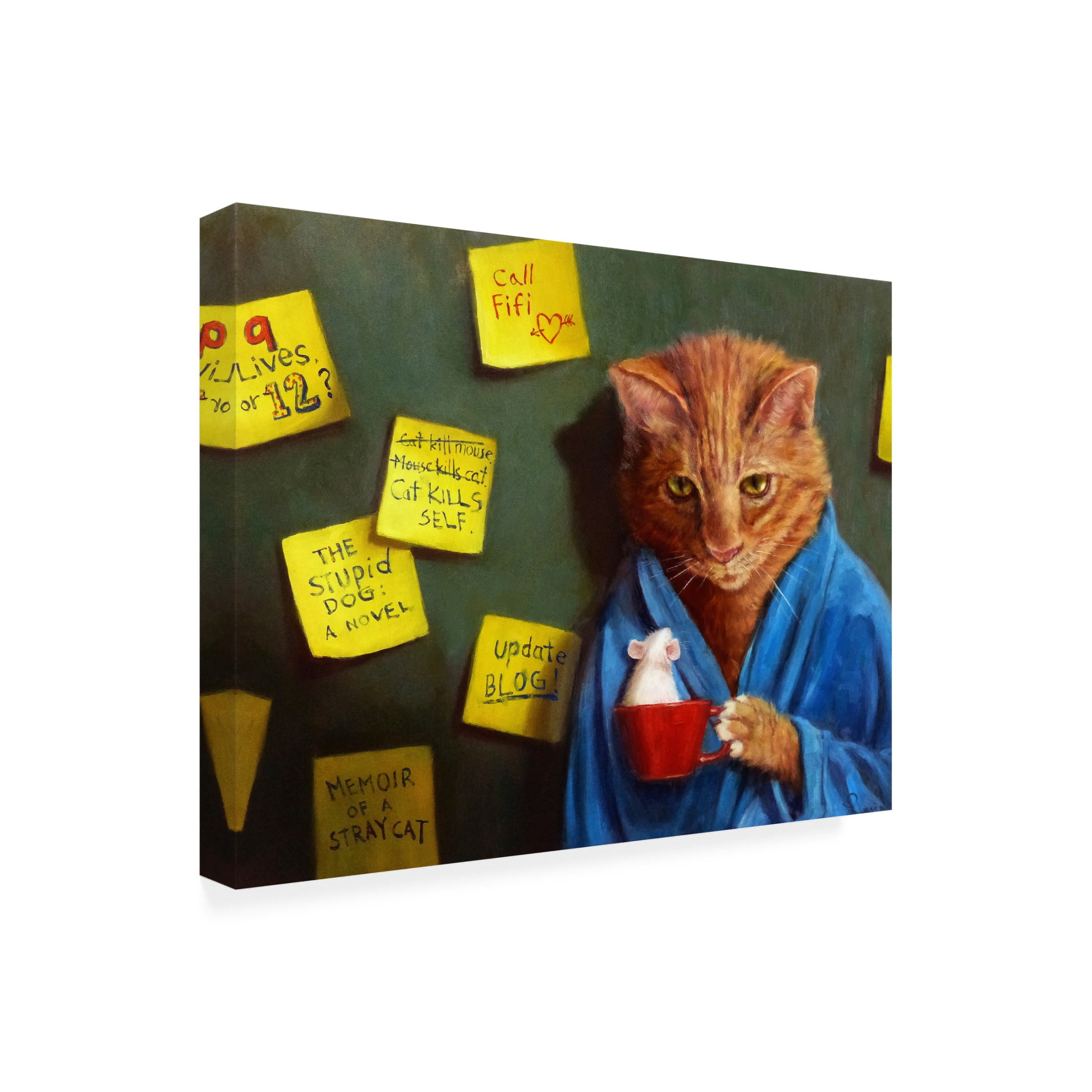 Canvas Wall Art - Lucia Heffernan 'Writers Block' Wall Art for Living Room, Bedroom, or Office Décor by Trademark Fine Art - 19 x 14 Inches