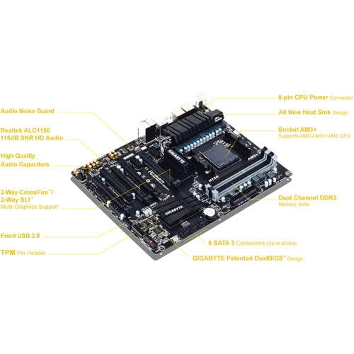 Gigabyte Ultra Durable Ga 990fxa Ud3 R5 Desktop Motherboard Amd Chipset Socket Am3 Atx Walmart Com Walmart Com