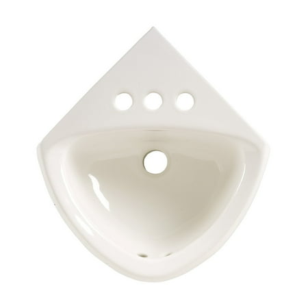 - American Standard Corner Minette Wall Mount Porcelain Bathroom Sink 0451.021.020 White