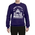 thumbnail image 2 of Dwight Schrute's Gym for Muscles Pop Culture Unisex Crewneck Graphic Sweatshirt, Purple, Small, 2 of 3
