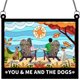 thumbnail image 1 of Adorno de atrapasol personalizado para parejas, "Tú, yo y los perros", atrapasol colgante para ventana personalizado para acampar, regalo de Navidad, cumpleaños, inauguración de la casa, día de San Va, 1 of 7