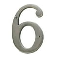 thumbnail image 3 of Baldwin 90676 Solid Brass Residential House Number 6 - Nickel, 3 of 7