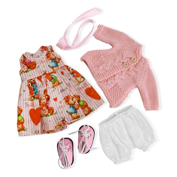 BlissfulPixie Handmade Waldorf Doll Clothes 12 inch clothing Set with Pretty Box Girl Christmas Birthday Gift-Autumn's Clothes Accessories