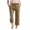 Khaki, variant on Kids Comfortable High Waisted Wide Leg Pants Drawstring Elastic Trousers Comfy Straight Leg Long Pants With Pockets Casual Trousers