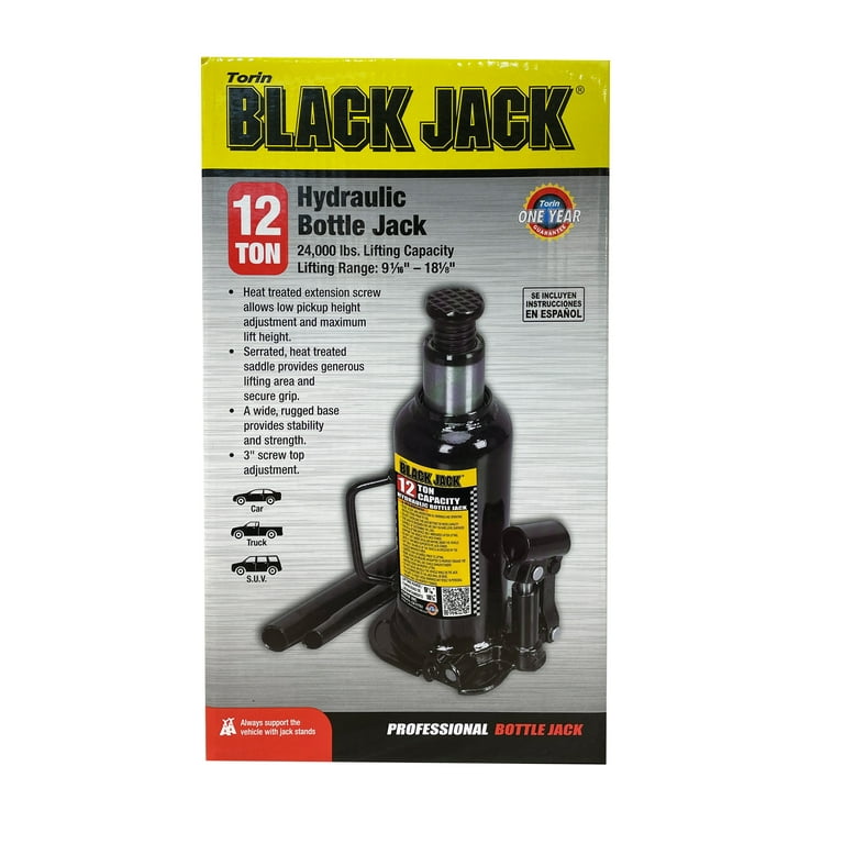 Black Jack T91213W Welded Bottle Jack, 12 Ton Black - Walmart.com
